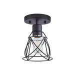 1-Light lighting fixtures matte black light and bulbs aluminum metal ceiling lamp