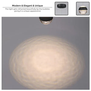 Matt Black globe pendant light Bubble Crystal Ball Kitchen light Mini LED Pendant Lighting Fixture