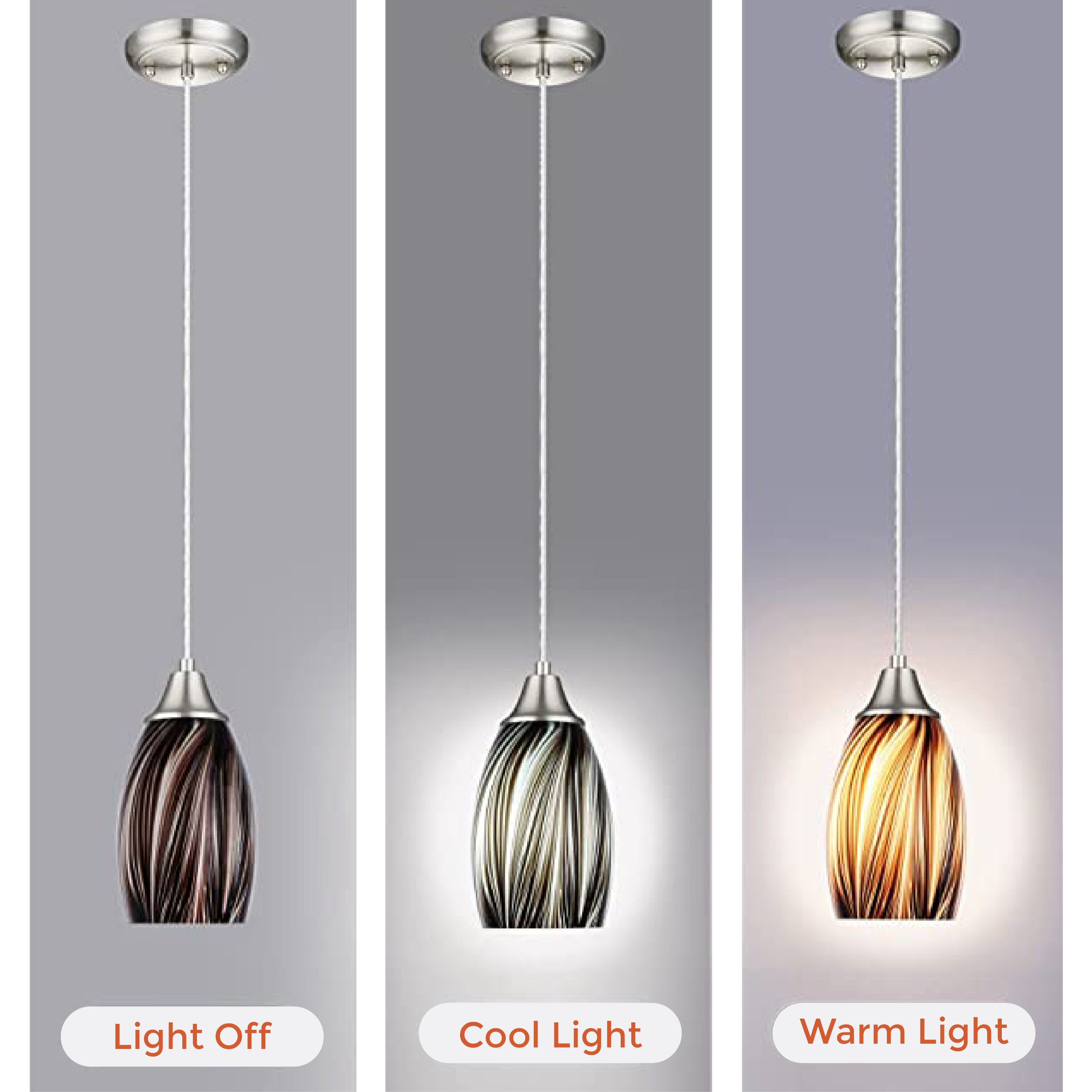 Metal bathroom pendant lights modern kitchen lighting fixtures ceiling hanging Coffee Brown glass art