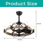 27’’ Farmhouse chandelier light black bedroom lights iron ceiling light