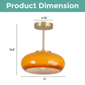 Modern light fixtures Orange kitchen light Metal chandelier light