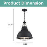 Industrial led lighting Black light fixture Steel pendant lighting for kitchen