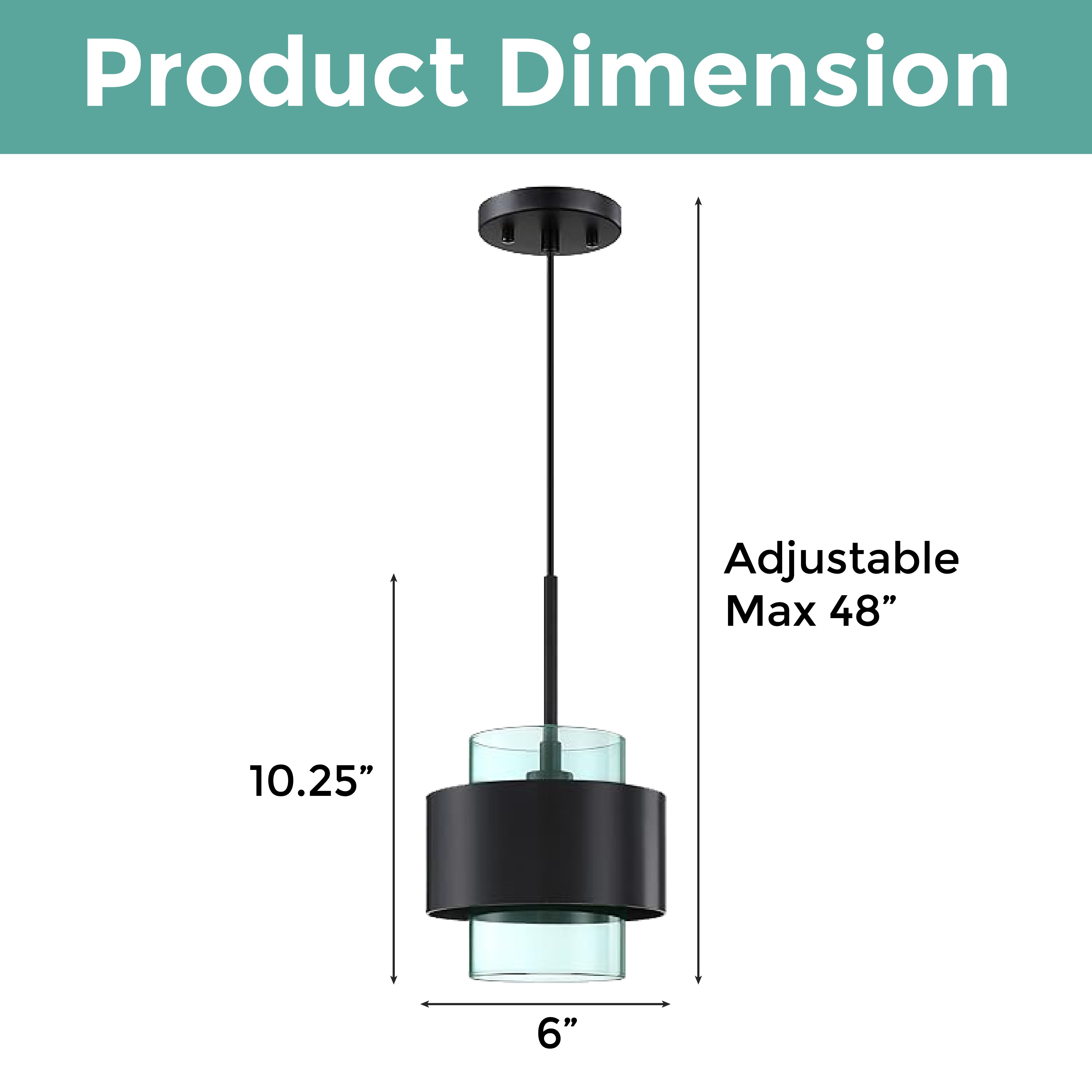 3 Pack farmhouse island lights black and green pendant light heavy duty metal and glass hanging lights