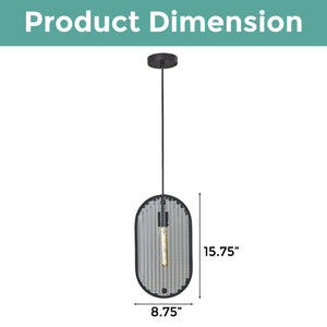 Adjustable height light fixture black pendant light glass hanging light