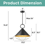 3-Light farmhouse pendant light black and gold hanging lighting steel island lights