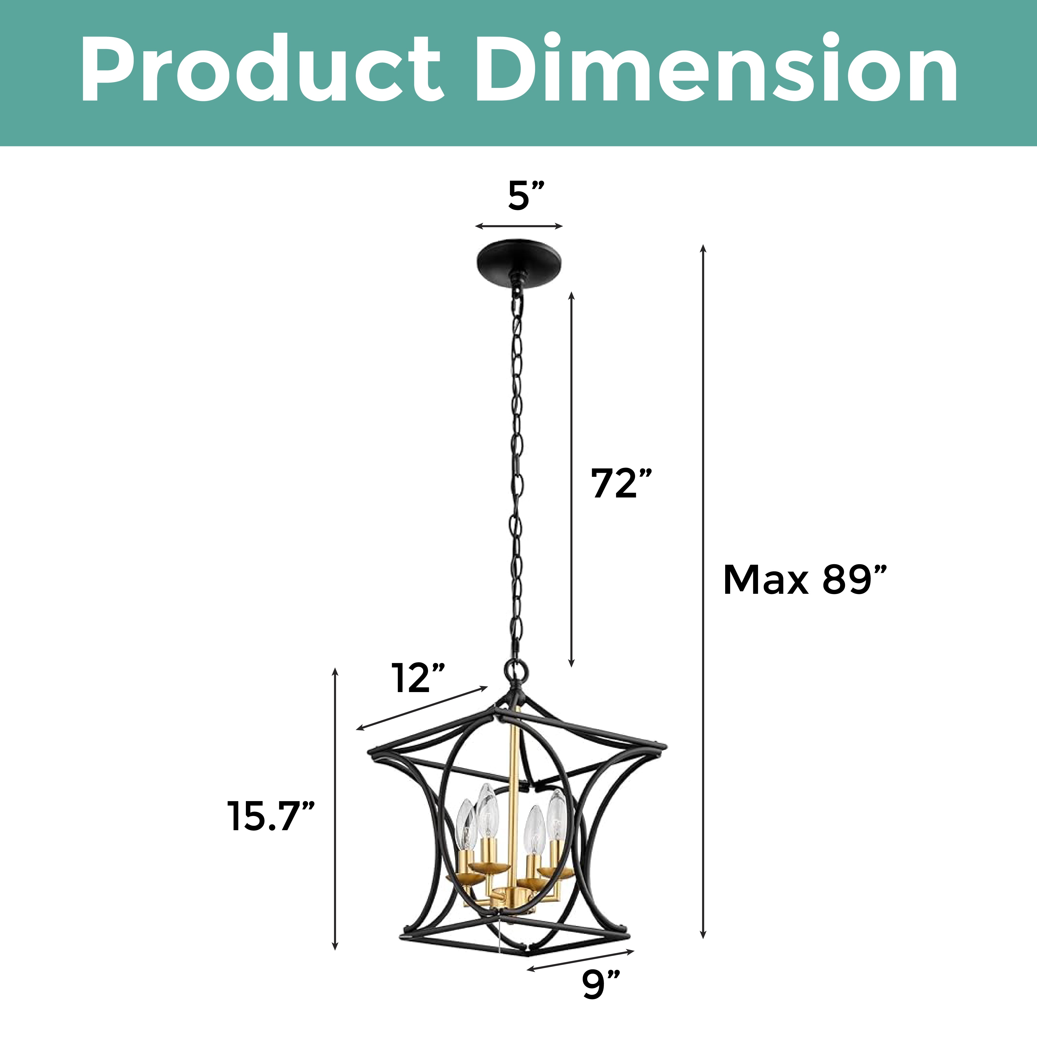 4 Light rustic kitchen lights black and gold hanging lights iron pendant lights