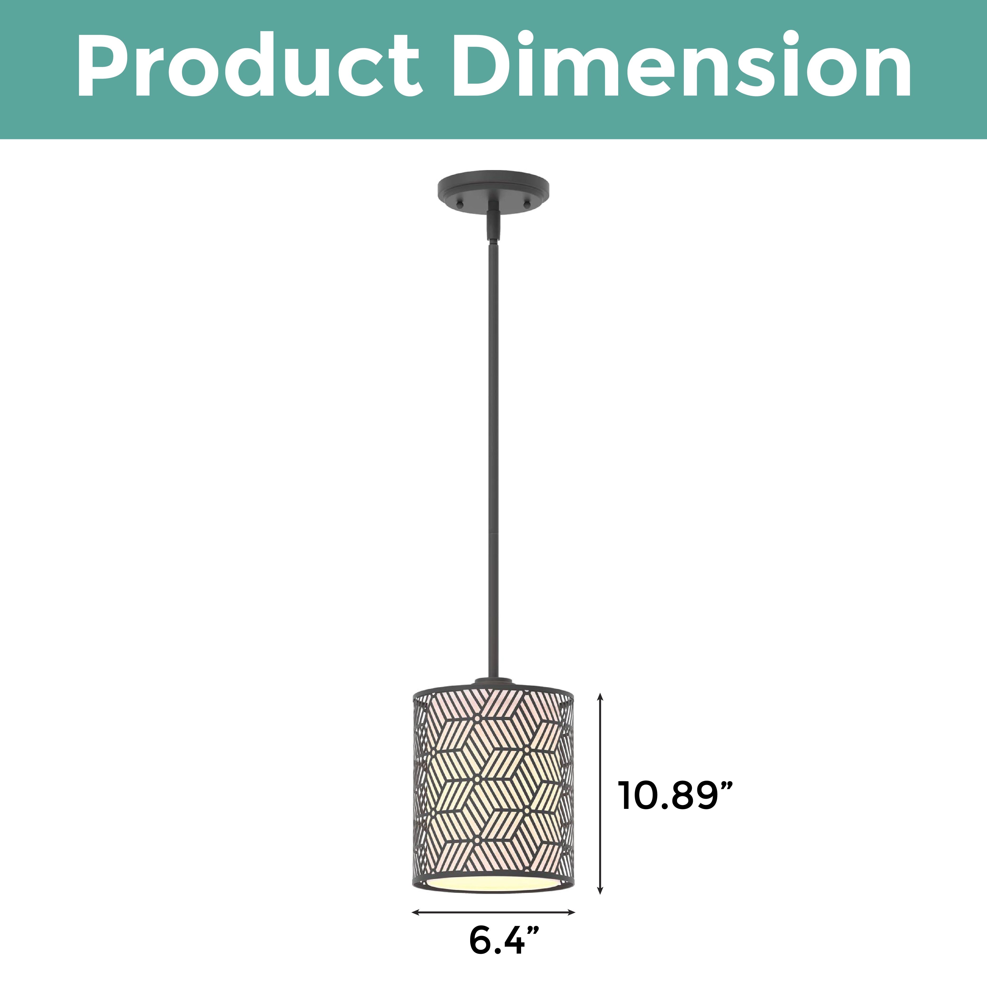 1-Light modern kitchen light matte black island light tc fabric and iron pendant light