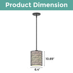 1-Light modern kitchen light matte black island light tc fabric and iron pendant light