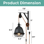 1- Bulbs industrial wall kitchen light black light fixture iron sconce wall light