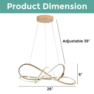 Modern aluminum chandelier lighting fixture Gold kitchen light DIY pendant light