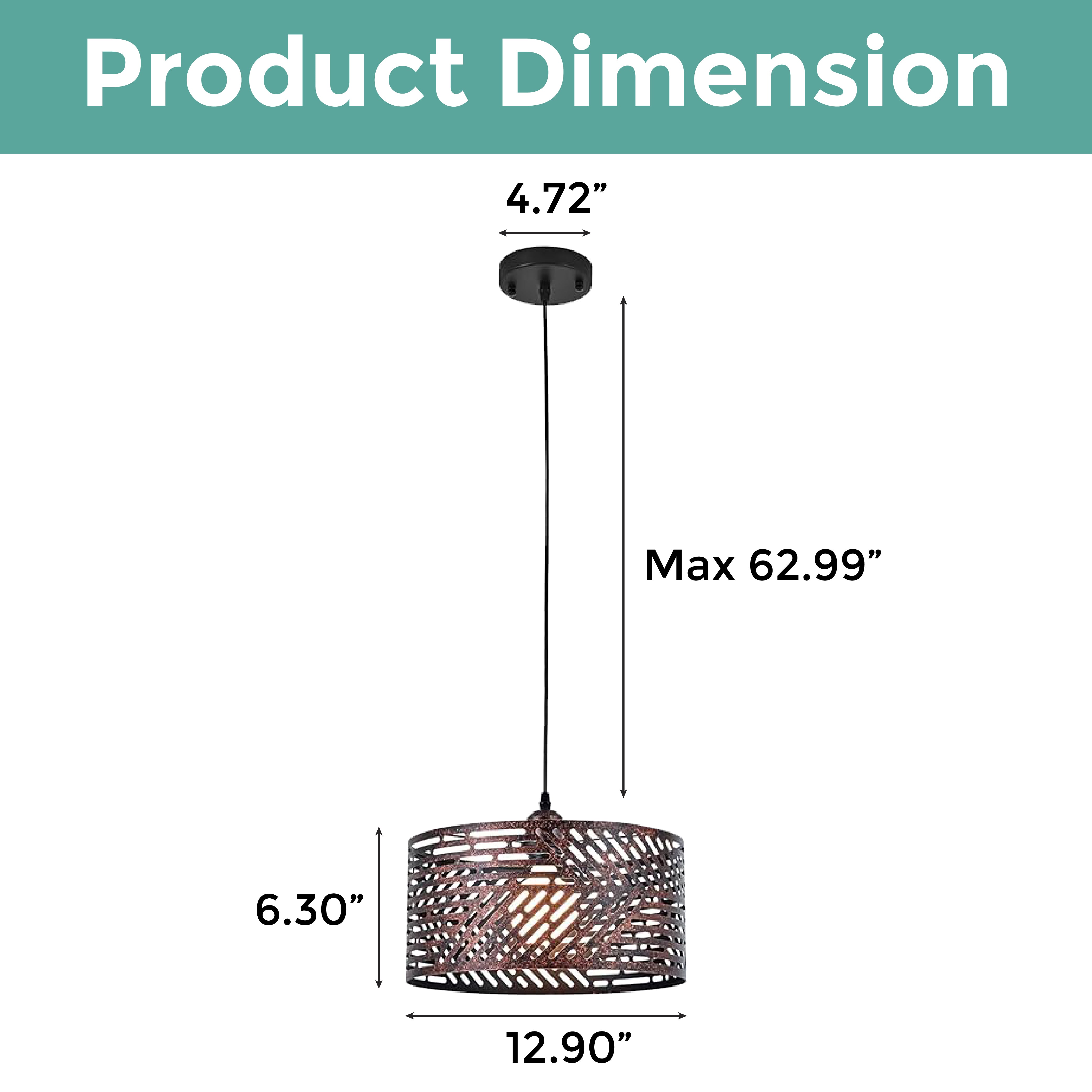 1-Light modern island lights brown pendant light iron hanging lamp