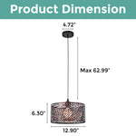 1-Light modern island lights brown pendant light iron hanging lamp
