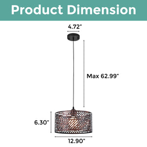 1-Light modern island lights brown pendant light iron hanging lamp