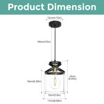 1 Pack lighting fixture Metal pendant light Black hanging light