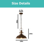 14.2 Inch kitchen pendant light bronze pendant light metal hanging light