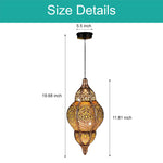 Bohemian lantern light copper solar light metal garden light