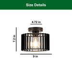 9 Inch ceiling mount light black antique ceiling light fixtures metal ceiling light