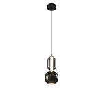 LED light fixtures black hanging light glass, metal pendant light