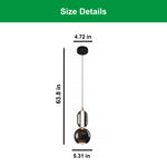 LED light fixtures black hanging light glass, metal pendant light