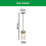 4.72” Bulb light nickel pendant light glass island light