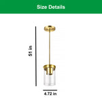 1 Pack bulb light brushed gold kitchen lighting glass pendant light