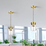 1 Pack bulb light brushed gold kitchen lighting glass pendant light