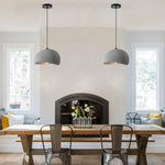 E26 bulb light gray pendant light metal, polystyrene hanging light