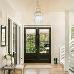 5” Kitchen light brushed gold pendant light glass, metal island lights