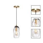 12 Inch light fixtures clear chandelier light glass pendant light