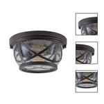 2 Light hallway light  bronze ceiling light glass, metal  light fixture light