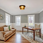 2 Light hallway light  bronze ceiling light glass, metal  light fixture light