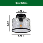 Mid century kitchen flush black Crystal ceiling mount glass, metal modern bright ceiling lights