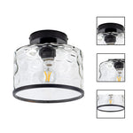 Mid century kitchen flush black Crystal ceiling mount glass, metal modern bright ceiling lights
