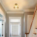 Mid century kitchen flush black Crystal ceiling mount glass, metal modern bright ceiling lights