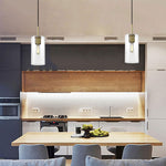 2  Pack hanging lighting gold pendant lights brass, glass island light