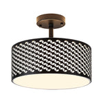 13 Inch light bulb black ceiling light fabric shade, metal shade of lights