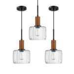 3 Pack light fixtures clear glass black kitchen light glass, metal pendant light
