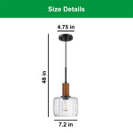 3 Pack light fixtures clear glass black kitchen light glass, metal pendant light