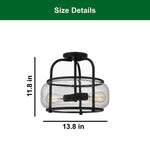 2 Light kitchen lighting dark bronze ceiling light alloy steel, glass vanity light