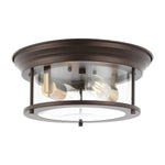 2 Light led light bronze light bulbs glass, iron, metal ceiling light