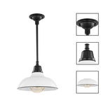 1 Light farmhouse lighting white,black light fixture metal pendant lights