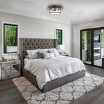 2 Light led light bronze light bulbs glass, iron, metal ceiling light