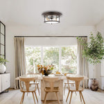 2 Light led light bronze light bulbs glass, iron, metal ceiling light