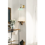 1 Light wall sconce green wall lighting glass, metal  bedroom wall lighting
