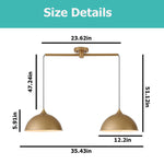 2 Pack bulbs light gold light fixtures metal pendant light