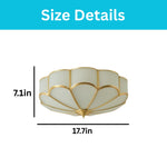 17.7 inch lighting fixtures milk glass ceiling light brass gold ceiling fixture