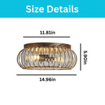 3 light ceiling light Crystal iron Crystal lights bronze kitchen light
