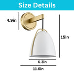 1 Light wall sconce gold wall lighting metal wall light fixture