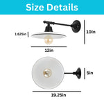 1 Light led light  white/Black wall light metal light bulb