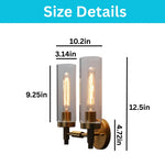 3.14”/8CM bulb light ‎antique wall sconce ‎glass, metal light fixture